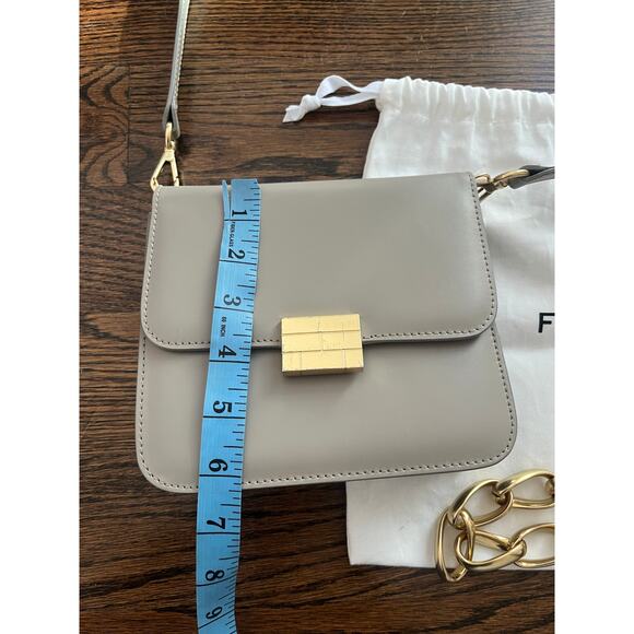 Frame Le Signature Mini Leather Crossbody Bag Taupe - Picture 7 of 10